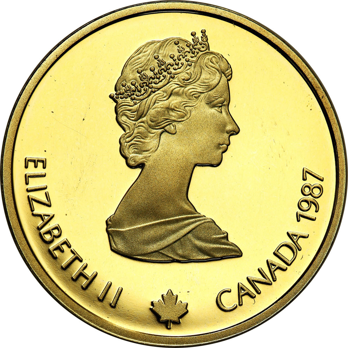 Kanada, Elżbieta II. 100 dolarów 1987, Igrzyska Olimpijskie w Calgary